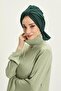 Winter Scarf Bonnet Turban, B-80Rb, Duck Green - 3