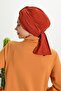 Winter Scarf Bonnet Turban, B-80Rb, Tile - 8