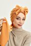 Winter Scarf Bonnet Turban, B-80Rb, Orange - 2