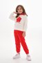 Girl'S, Plush, Fleece, Hooded, Embroidery Detailed, Set Rb-704 - 2