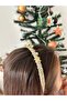 Gold Gold Silvery Star Detailed Crown Christmas Buckle - 2