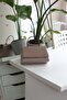 Women's Mink Matte Leather Metal Handle Detailed Hand & Shoulder Bag
