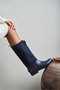 Royal Navy Blue Genuine Suede Women's Rain Boots - 8
