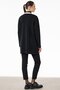 Rayon Jacket - Collar Color Detail, Black-Ekru - 4