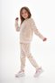 Girl's Velvet Hooded Top and Bottom Set with Butterfly Embroidery Detail Rb-751 - 2