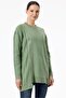 Green Zipper Detailed Knitwear Tunic