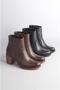 Select 707 Genuine Leather Heeled Women's Boots (Heel Height: 6 cm) Brown - 8