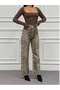 Palazzo Varak Printed Leopard Patterning Jeans - 3