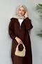 Enzo Premium Yarn Series Zip-Up Long Knit Dress