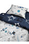 Cotton Kids 70X100 Crib Pillow Sheet Quilt Set Space Astronaut (with Quilt) - 2