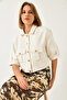 Women's White Short Sleeve Jacket Mbms022 60501022 - 2