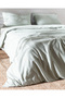 Rosalie King Size 100% Cotton Dobby Bed Sheet Pieces Duvet Cover Set - Khaki - 2