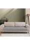 Grey Cotton Set of 2 Sofa Cover 115x200 Front Fringed Striped Patterned - 5
