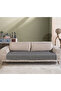 Black Cotton 2-Piece Sofa Cover 115X200 with Front Fringe and Striped Pattern - 4