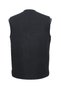 V-Neck Stamp Fabric Buttoned Men's Vest Black Color - 4