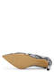 Women's Genuine Leather Natural Heeled Shoes - 3