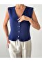 Women's Navy Blue Vest - 2