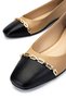 Women's Genuine Leather Beige Ballerina Shoes - 4