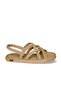Bodrum Platform Women's Rope Sandals - Beige - 3