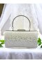 C-214 Dmc Mother of Pearl-Silver Drop Stone Evening Bag - 2