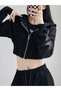 Hype Streetwear Crop Zippered Cardigan - 3