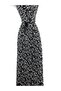 Black and White Patterned Slim Tie - 2