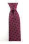 Burgundy Navy Blue Patterned Slim Tie - 2