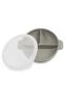 Silicone Feeding Set Vacuumed Silicone Food Plate and Stainless Steel Fork and Spoon / Gray - 3