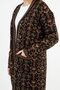 Women's Silver Floral Print Long Pocket Kilim Cardigan - 3