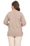 Women's Sand Buttoned Steel Knitted Cardigan - 4