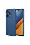 Redmi 13 4g Case Velvet Launch Soft Liquid Silicone Camera Protected Cover Navy Blue