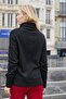 Women's Degaje Turtleneck Long Sleeve Lightweight Stretchy Long Knitwear Sweater-Black - 6