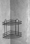 Teknotel Bathroom Organizer Shampoo Dispenser Soap Holder 2-Tier Adhesive Bathroom Shower Shelf Black St002 - 3