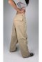 Y2K String Pleated Waist Leg Rubber Detail Snap Cover Pocket 4 Season Pants - 5
