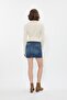 Women's Jean Short Skirt Dark Blue - 4
