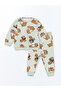 Crew Neck Long Sleeve Printed Baby Boy Sweatshirt and Trousers 2-Piece Set