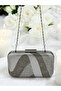 Special Design Silver Platinum Color Metal Handle Crystal Stone Evening Dress Bag Kına - 4