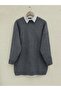 Yürüme Knitwear Diamond Patterned Knitwear Tunic - Smoked - 3