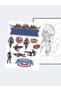Captain America Coloring Book (20 Full Pages), (+1 Page Sticker) - 2