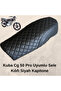 Kuba Cg 50 Pro - Motorcycle Seat Cover, Simple Black, Compatible Other Cg