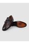 100% Genuine Leather Brown Bow Detailed Men's Classic Shoes - 4