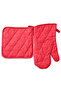 2-Piece Oven Mitt and Pot Holder Set - Multi-Functional Kitchen Essentials - 2
