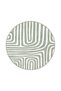Berlin Green Blue Wavy Themed Decorative Carpet and Washable Carpet Miravip9749