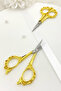 Gold Promise Engagement Scissors, Ribbon Opening Special Day Merasim Sewing Embroidery Scissors - 3