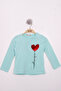 Girl's Chest Sequin Embroidered T-Shirt
