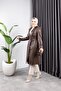 Women's Leather Pocket Belted Trench Coat - 4