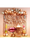 Rose Gold Color Birthday Party Set, Happy Birthday Birthday Set for Women and Teen Girls - 5