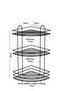 Teknotel Bathroom Organizer Shampoo Dispenser Soap Holder 3-Tier Adhesive Bathroom Shower Shelf Black St003 - 4