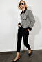 Houndstooth Patterned Bag Pocket Jacket
