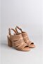 Seç 108 Genuine Leather Heel Sandals (Heel Height: 9 cm) Mink - 2